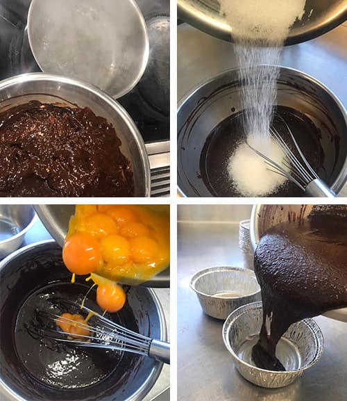 Chocolate fondant recipe Pergola - Culinary preparation